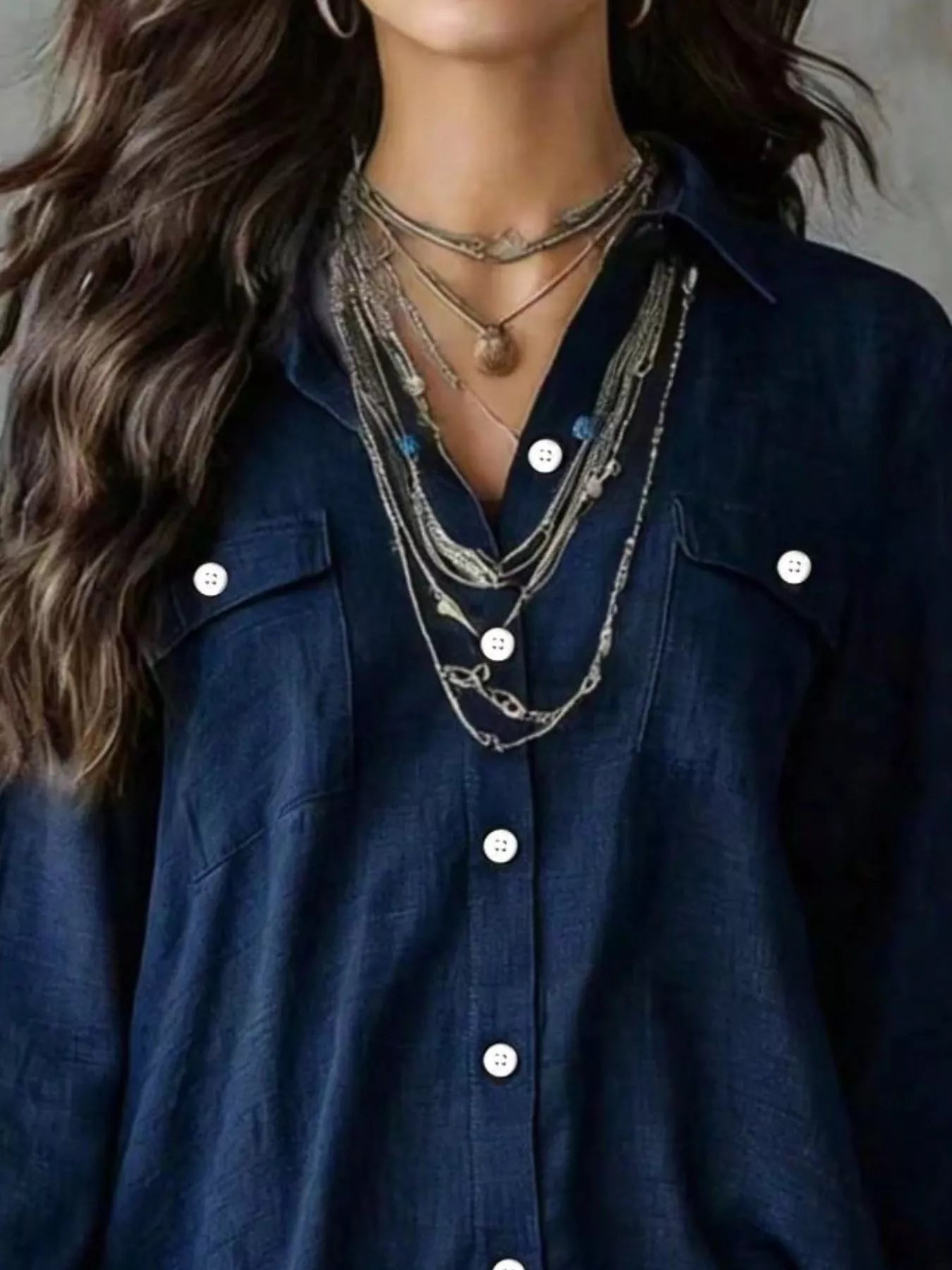 Casual Linen Shirt Dress with Pockets