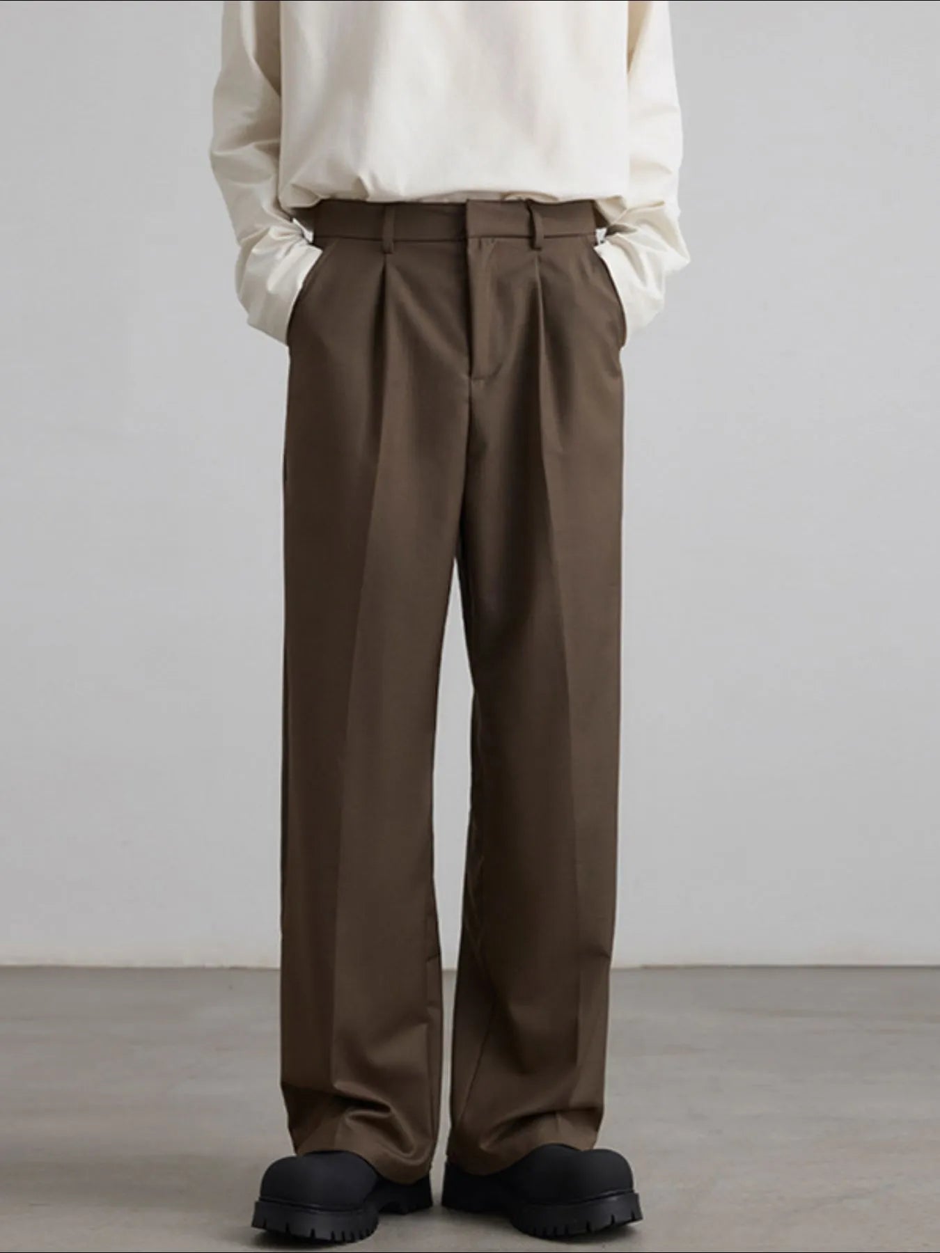 Men's Wide Leg Pleated Flowy Drape Pants