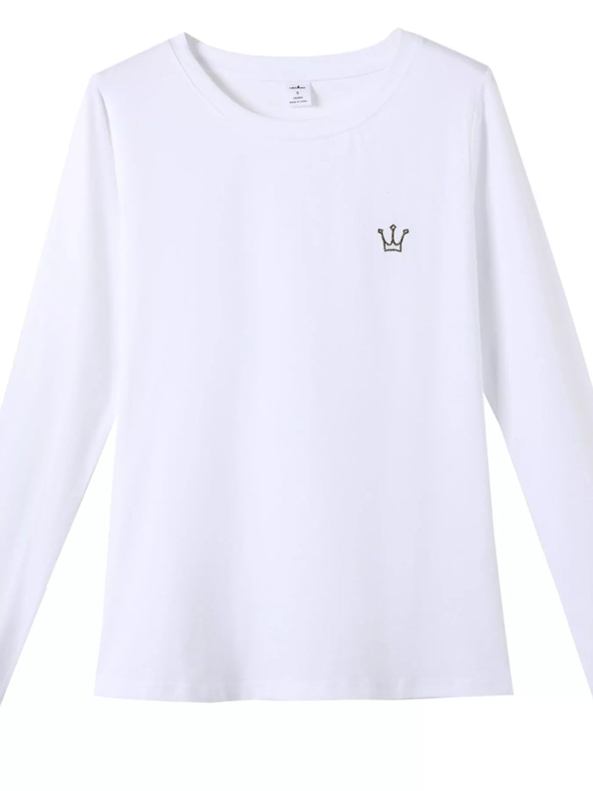 Full Size Crown Long Sleeve T-Shirt Plus Size