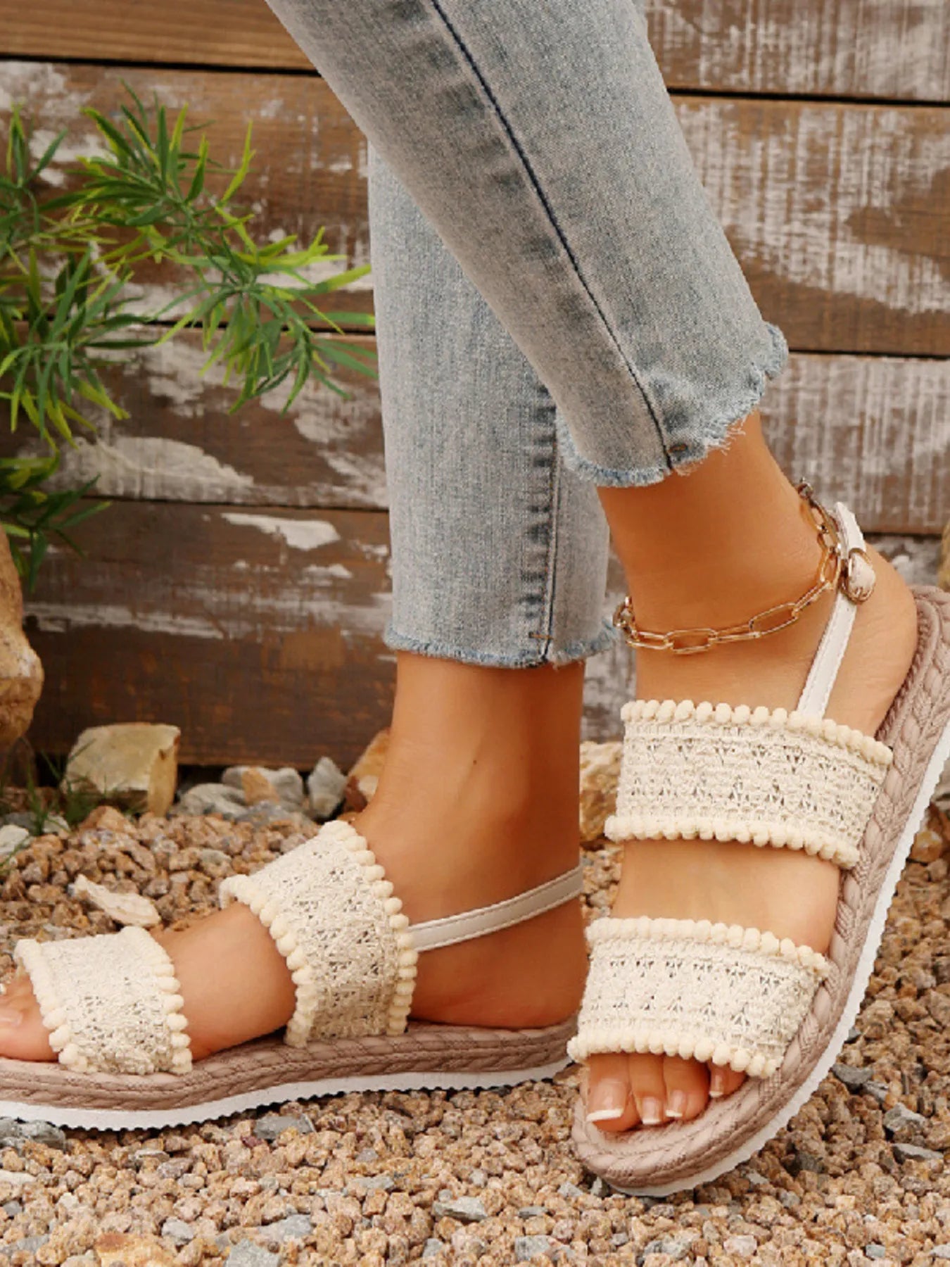 Woven Open Toe Sandals