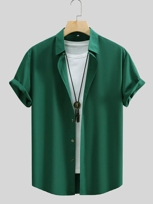 Men's Button Up Short Sleeve Shirt