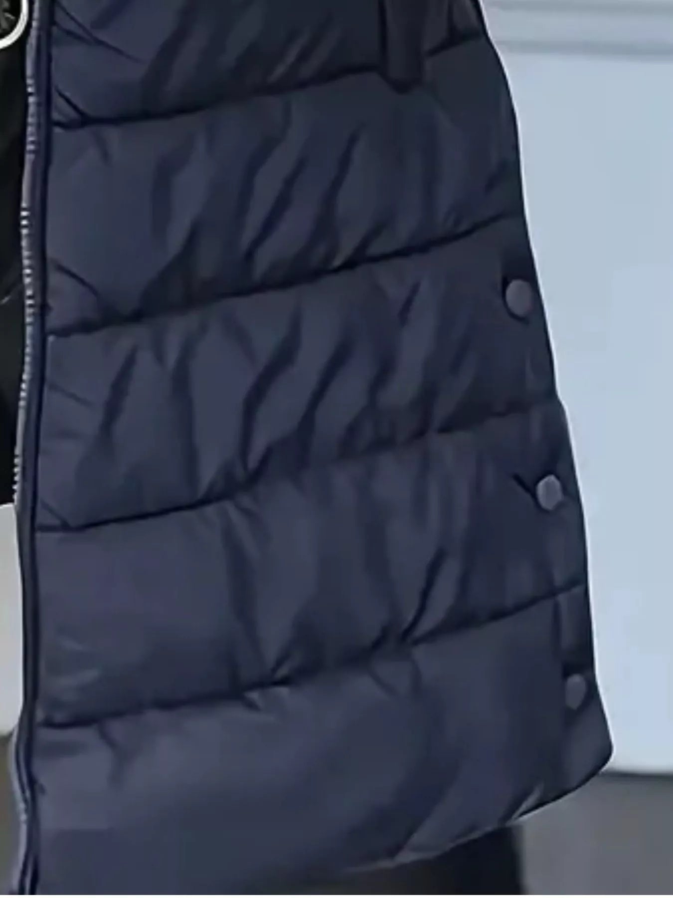 Zip Up Longline Hooded Puffer Vest Coat