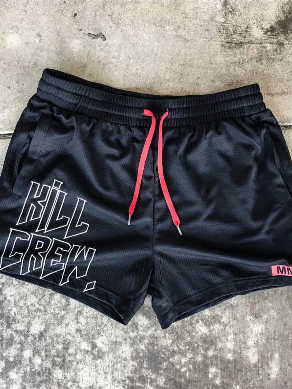 Men's Plus Size Letter Drawstring Shorts