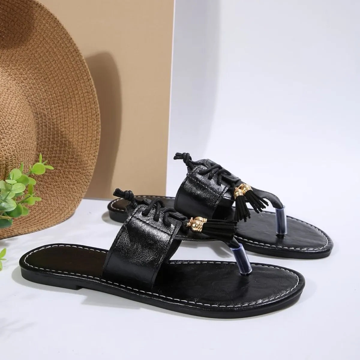 Toe Post Flats Sandals