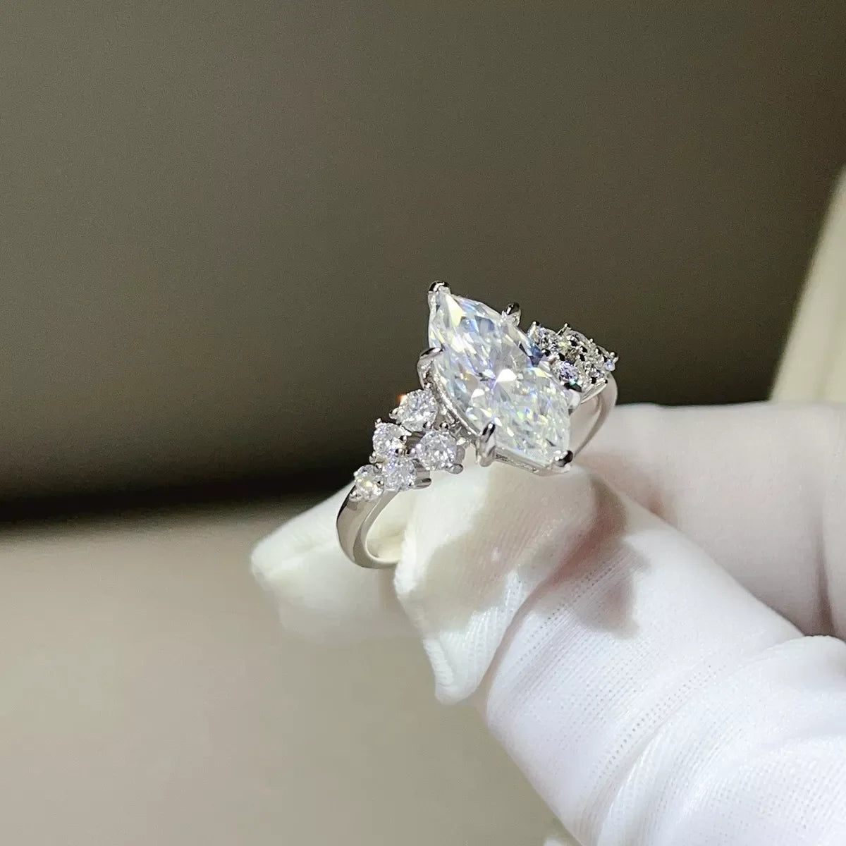 5 Carat 925 Sterling Silver Moissanite Ring