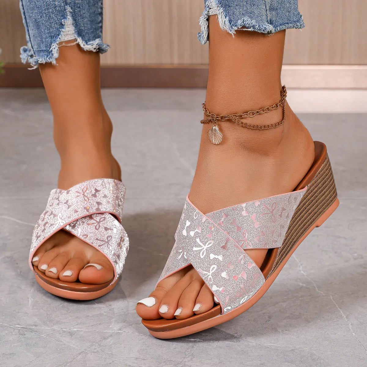 Open Toe Wedge Sandals