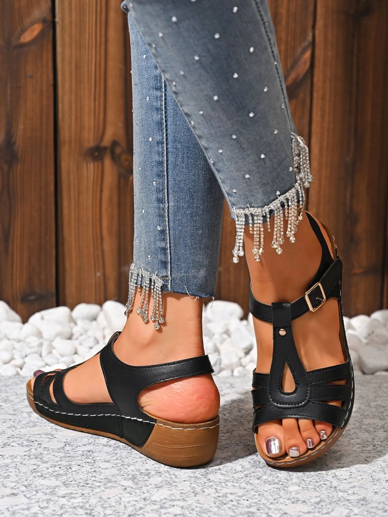 Open Toe Wedge Sandals