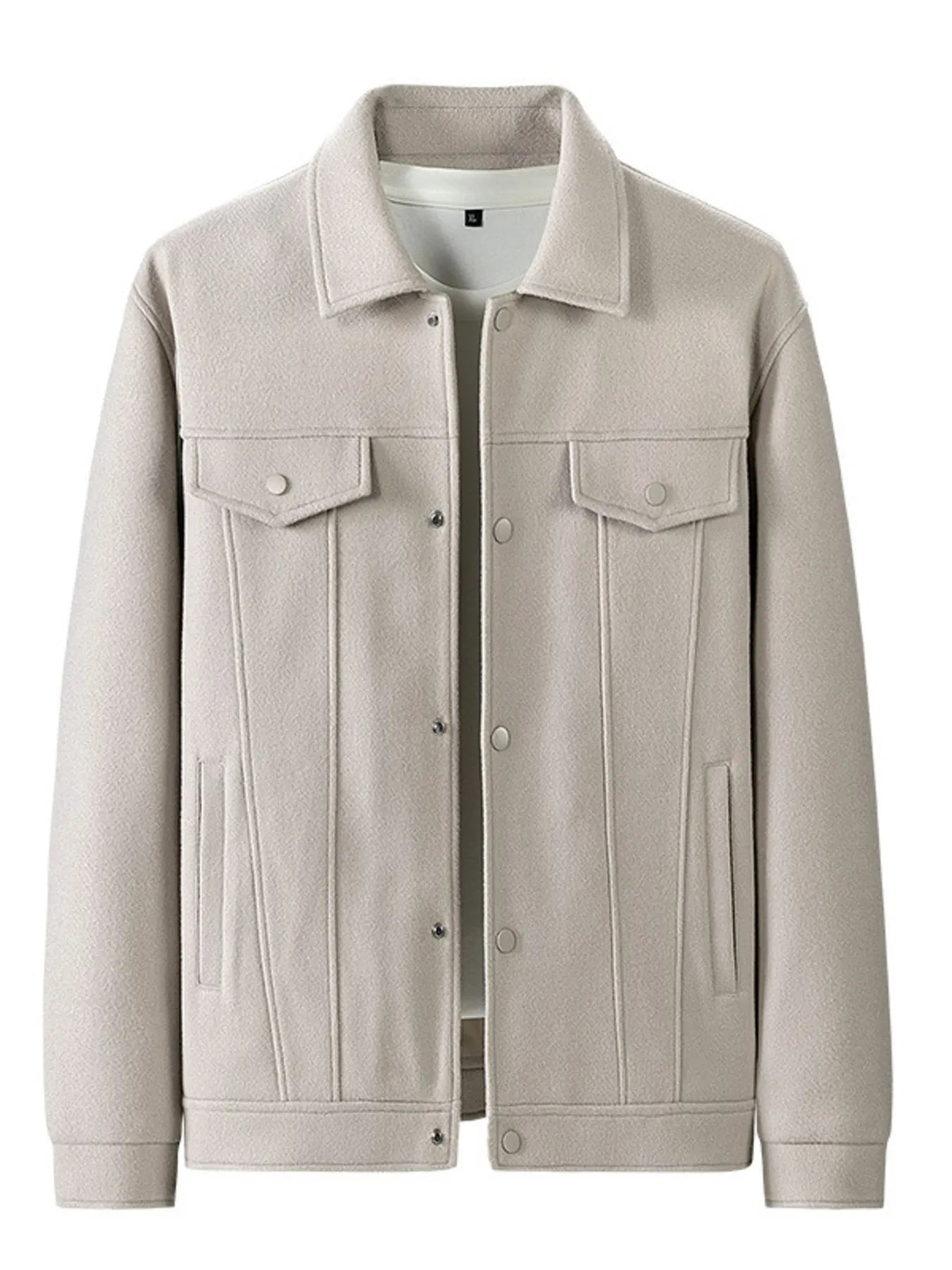 Men's Plus Size Casual Snap Down Jacket
