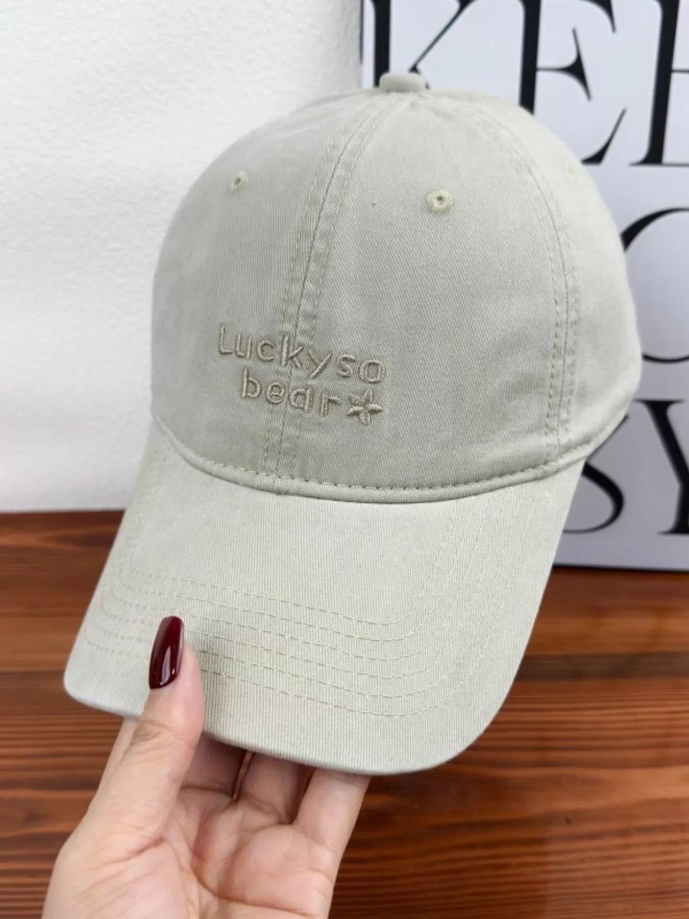 Luckyso Bear Embroidered Baseball Cap