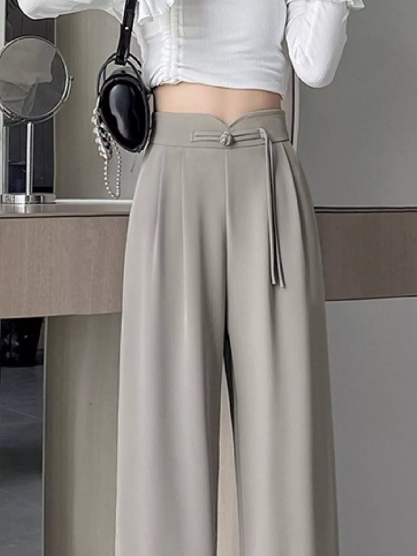 High-Waisted Wide-Leg Pants