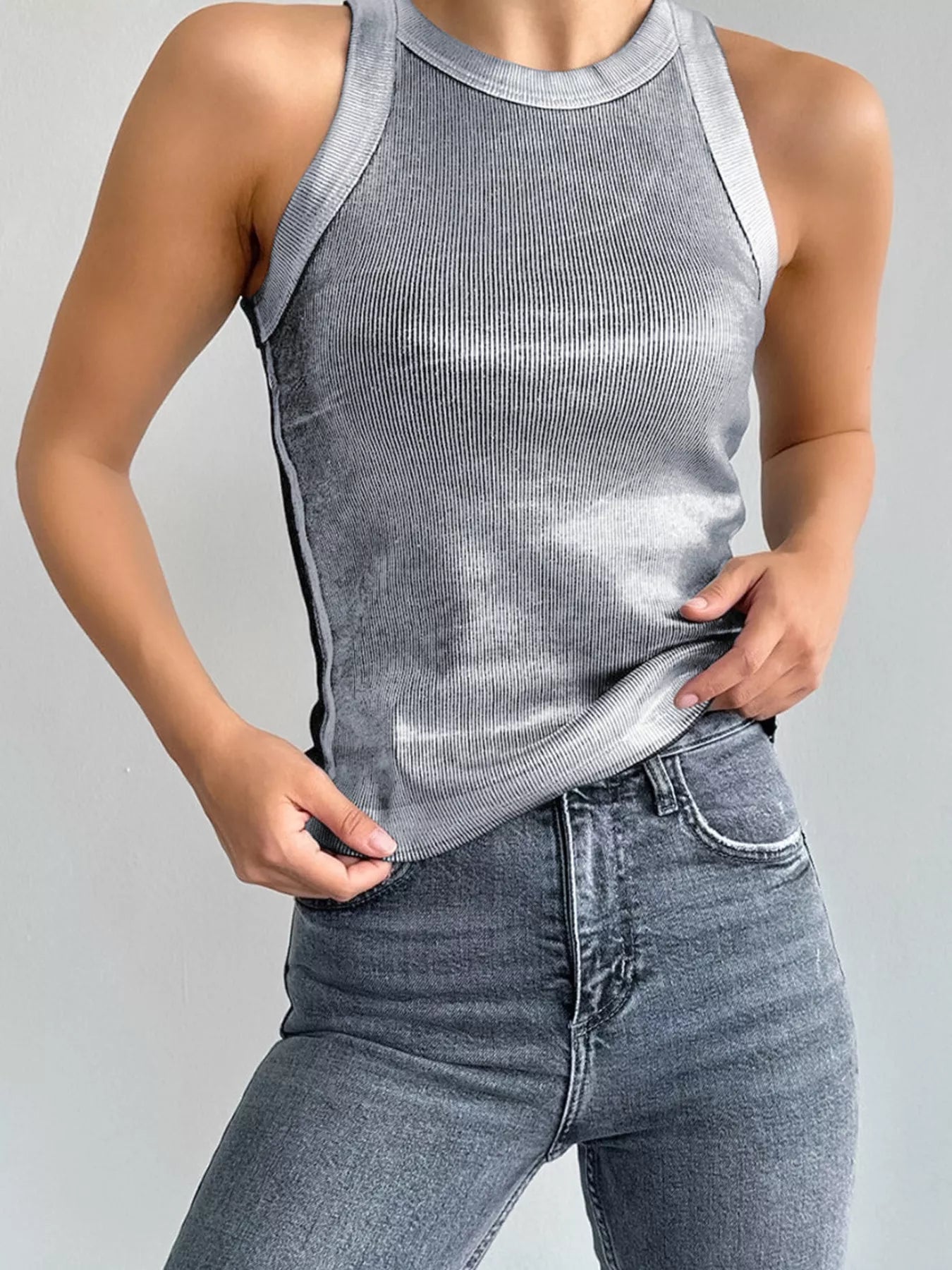 Ribbed Racerback Tank Top