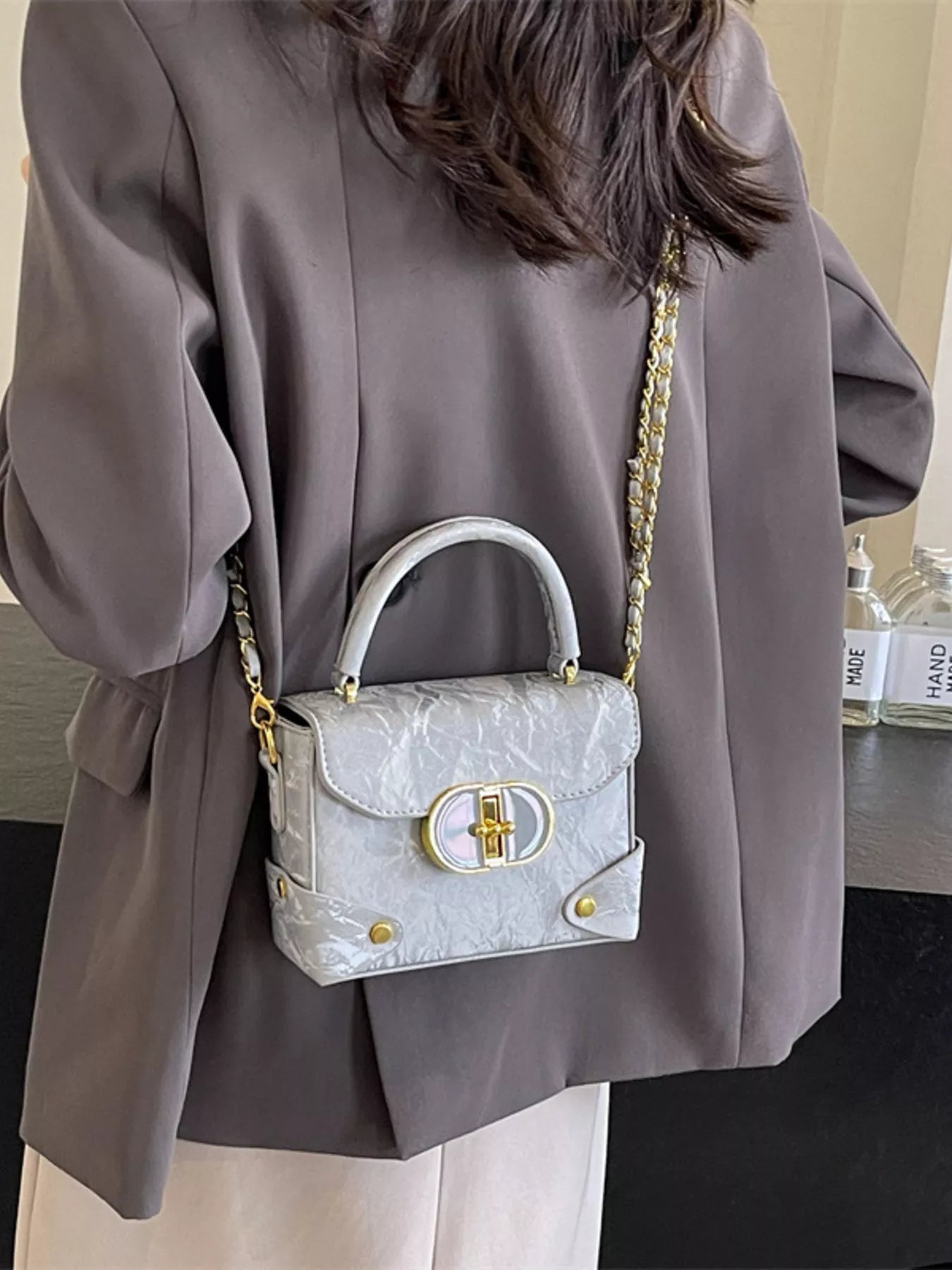 Top Handle Crossbody Bag