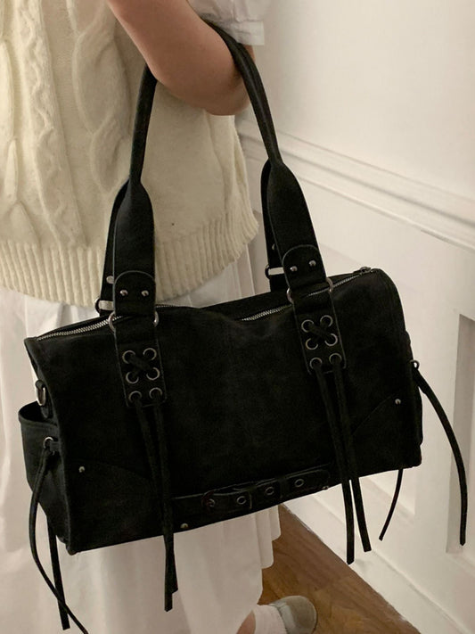 Lace Up Shoulder Bag