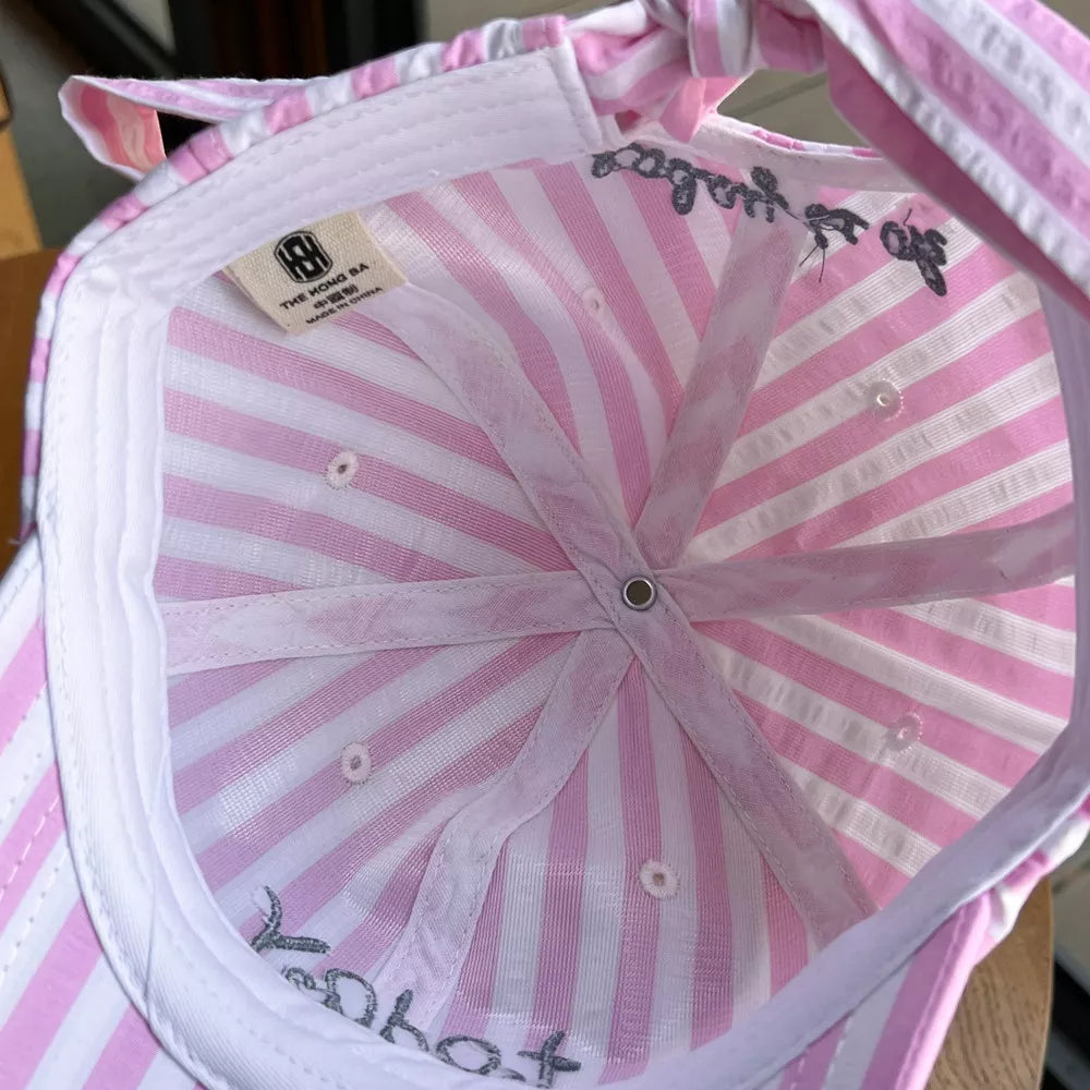 Striped Embroidered Baseball Cap