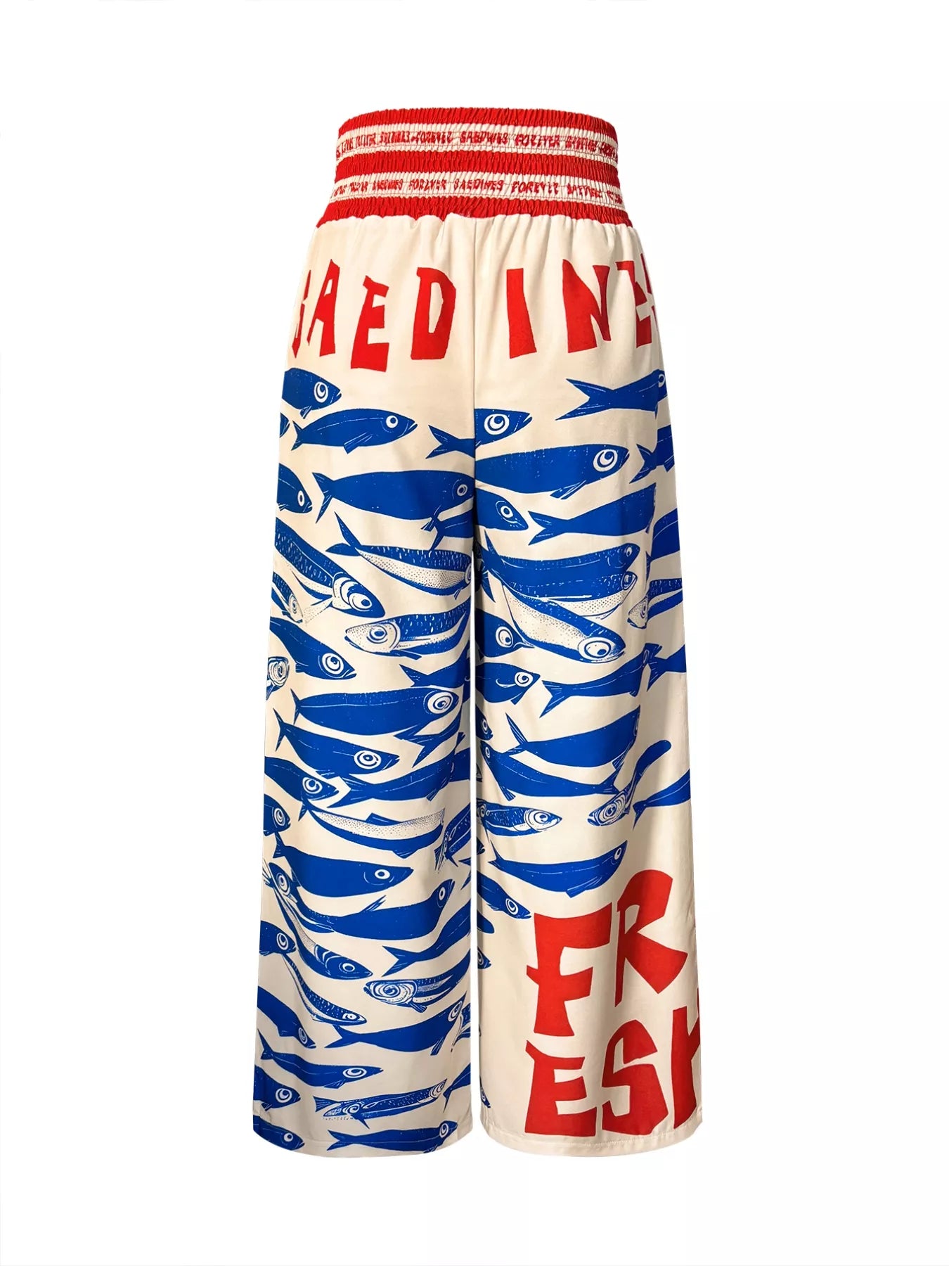 Plus Size Printed Wide Leg Pants