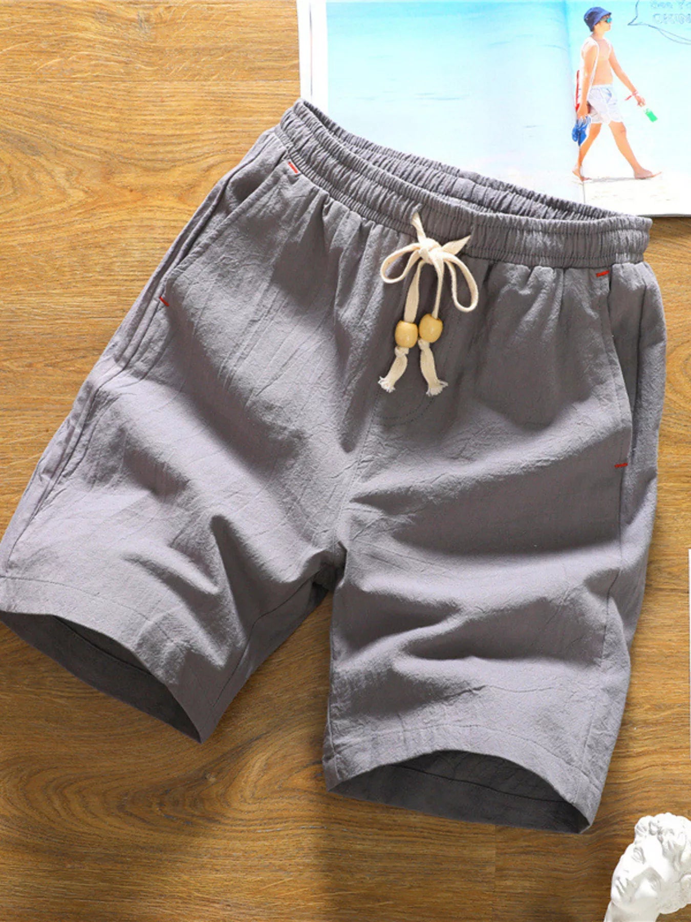 Men's Plus Size Casual Drawstring Summer Shorts