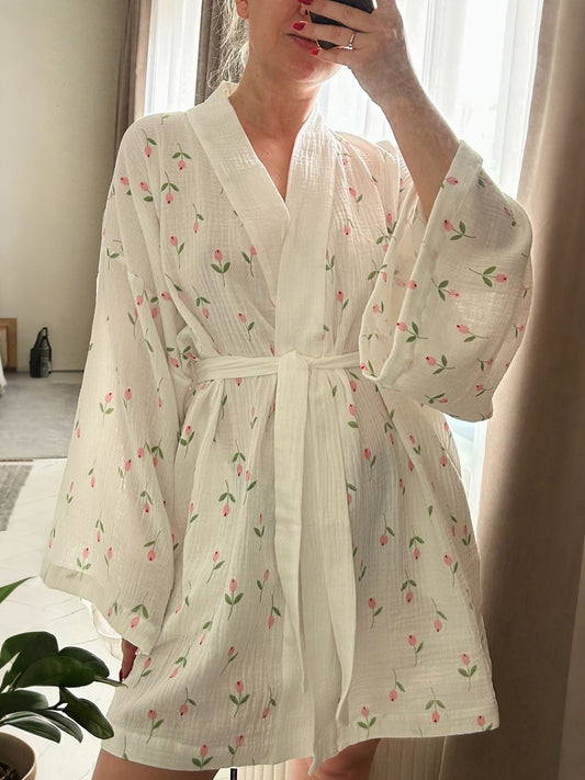 Floral Print Lightweight Lounge Nightgown