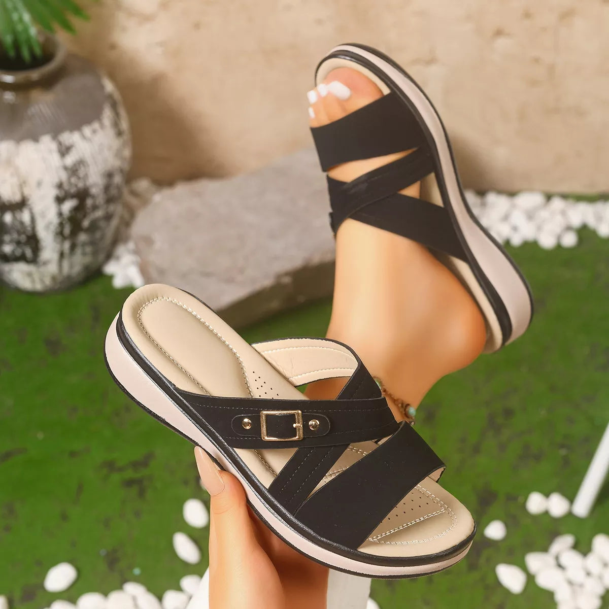 Open Toe Wedge Sandals