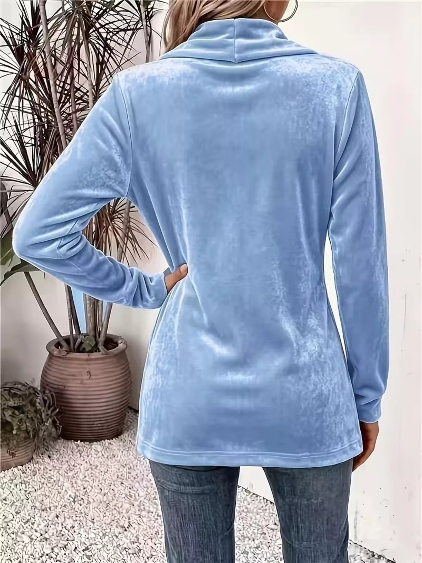 Full Size Velvet Open-Front Cardigan Plus Size