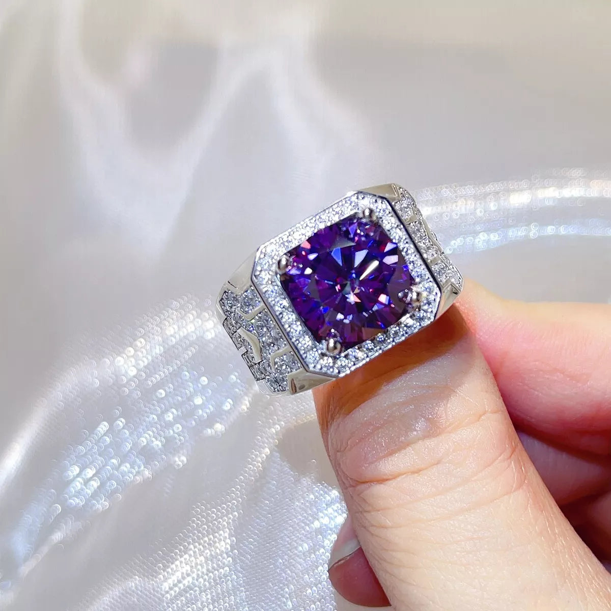 5 Carat 925 Sterling Silver Moissanite Ring