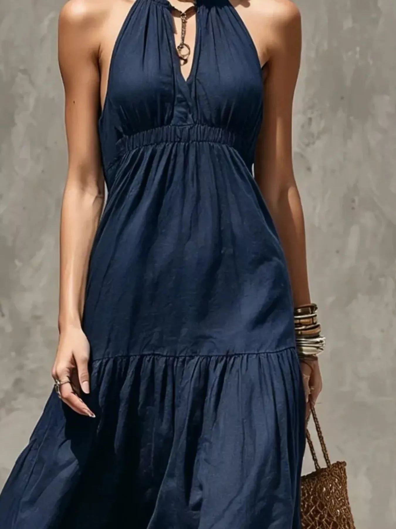 Sleeveless Tiered Maxi Dress