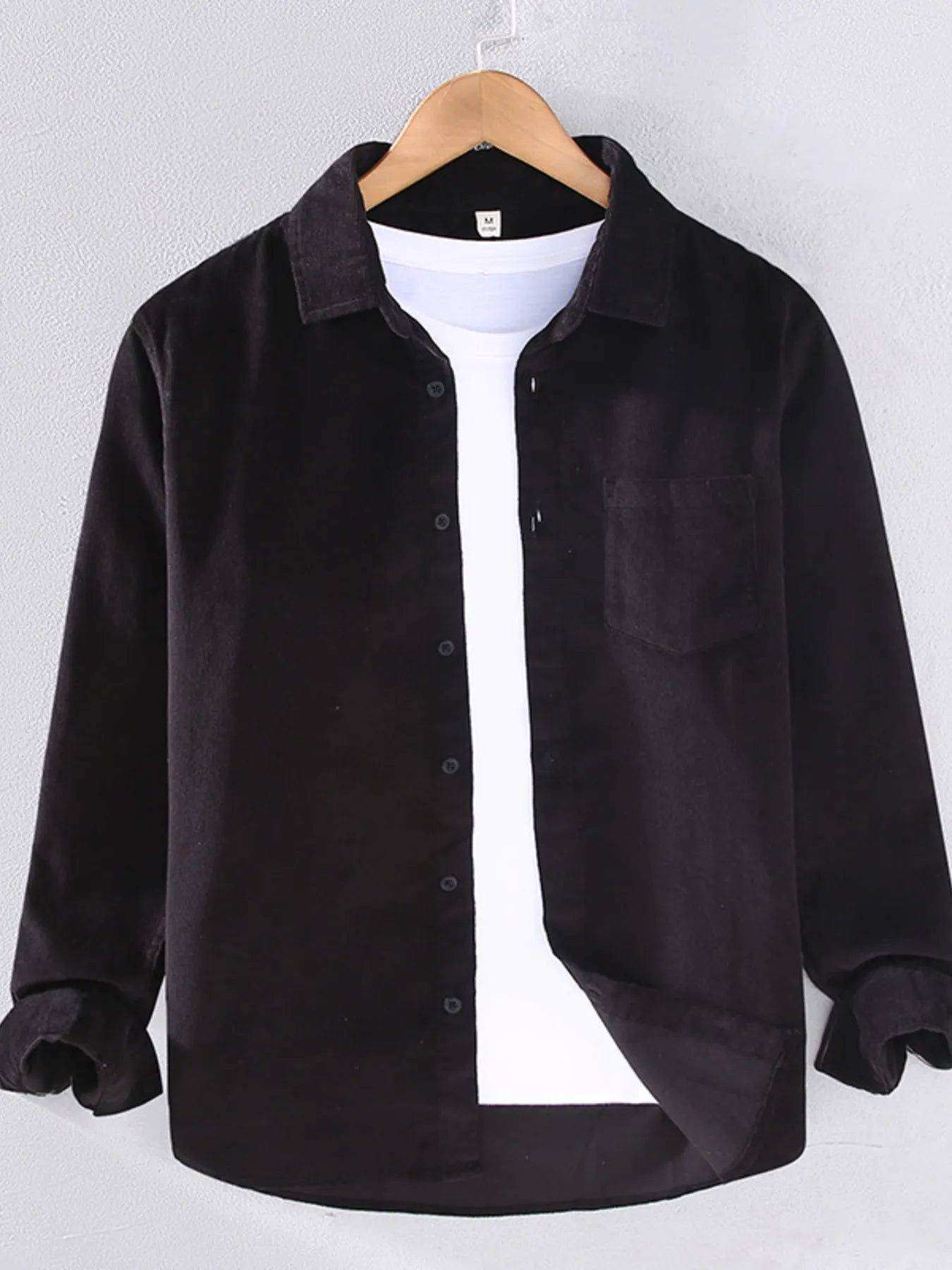 Men's Plus Size Button Up Long Sleeve Shirt