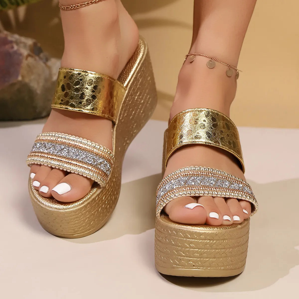 Open Toe Platform Wedge Sandals