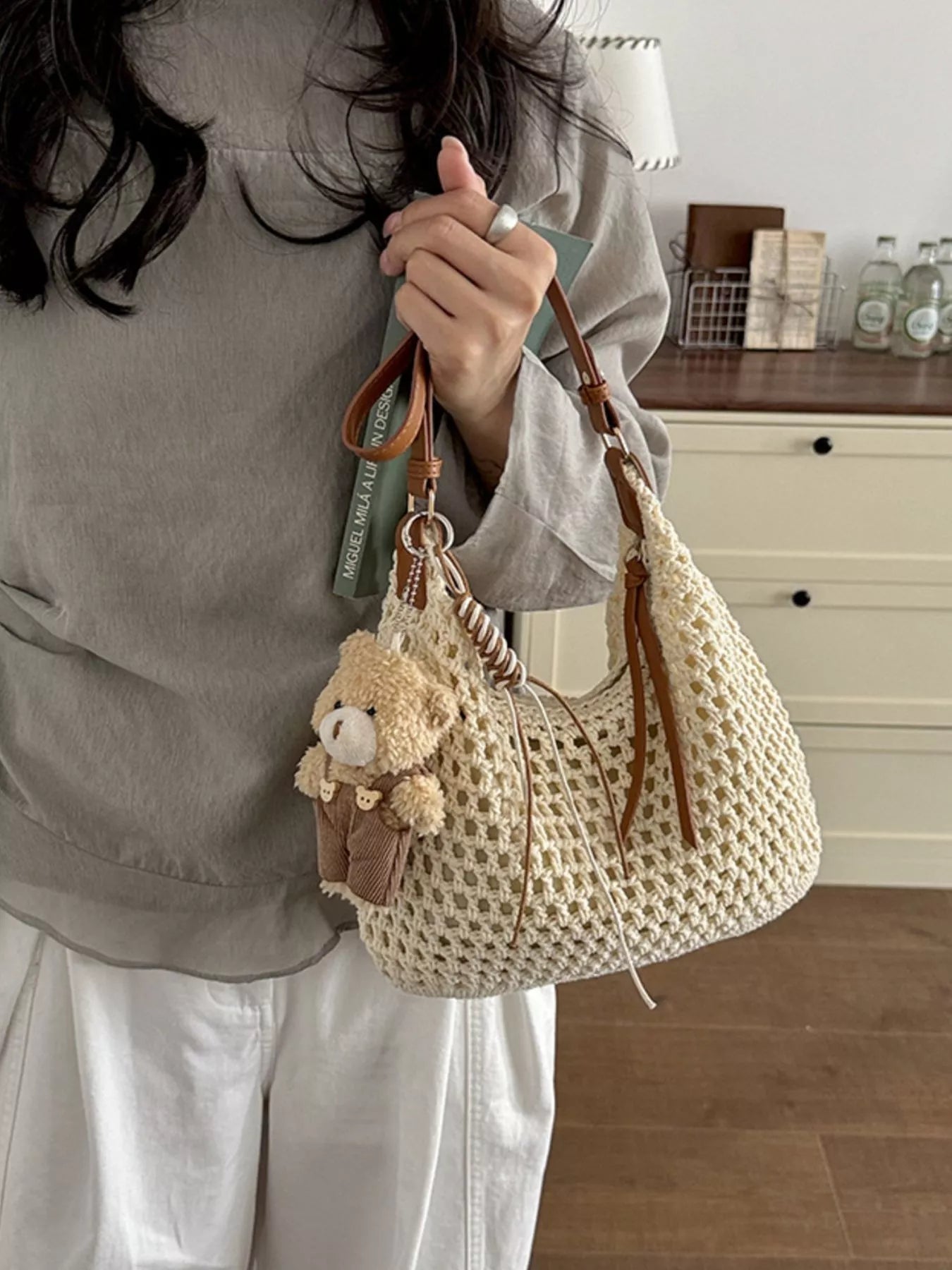 Crochet Knit Crossbody Bag