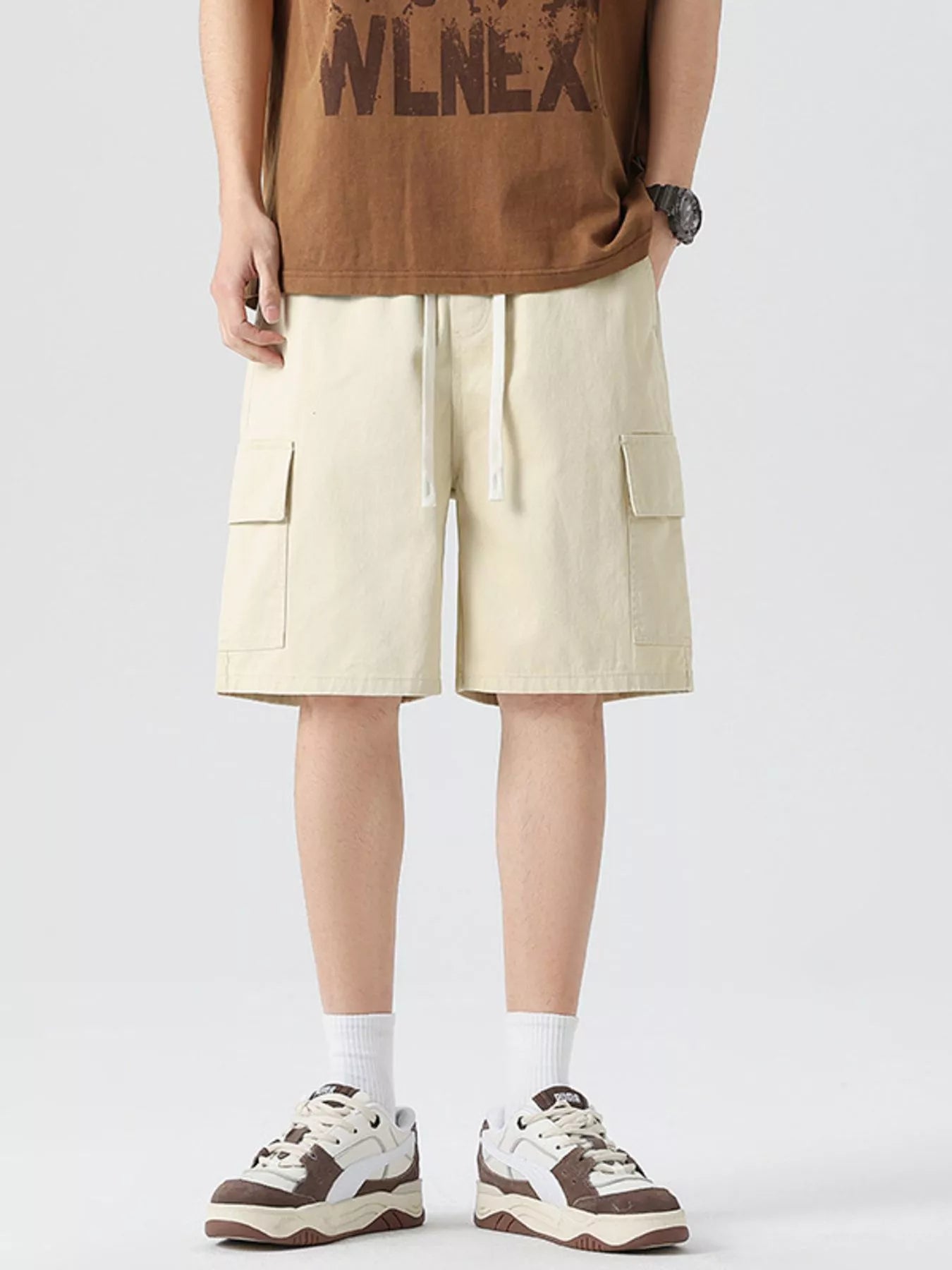 Men's Full Size Drawstring Loose Fit Shorts Plus Size