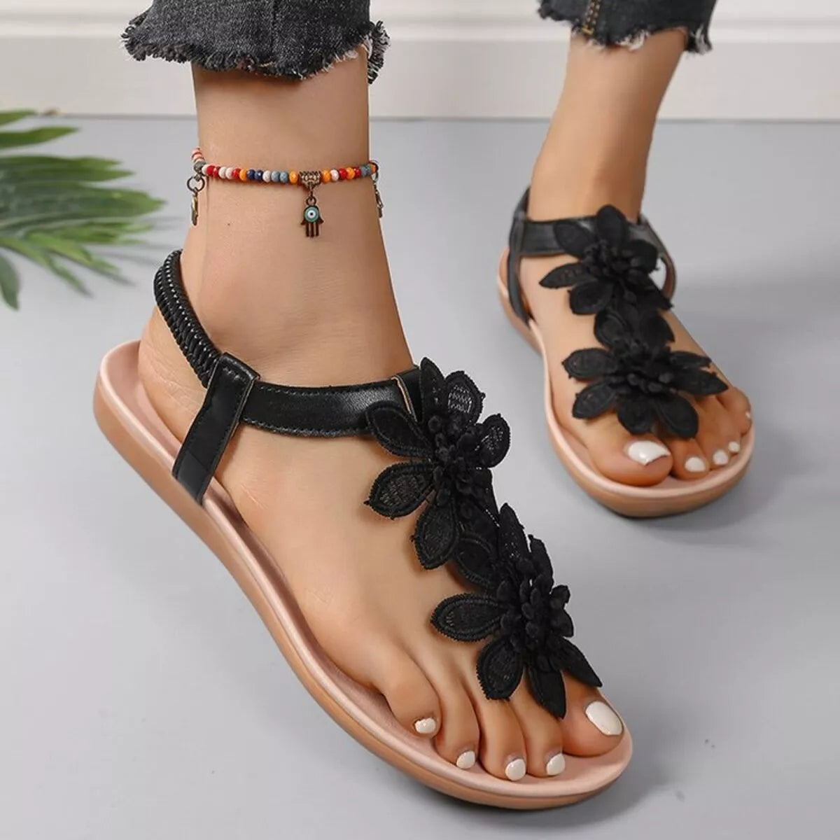 Toe Post Flats Sandals