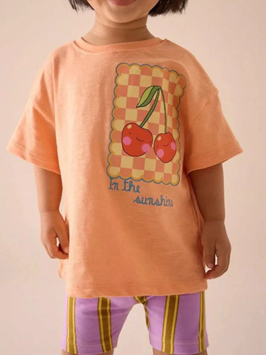 Children's Cherry Round Neck T-Shirt