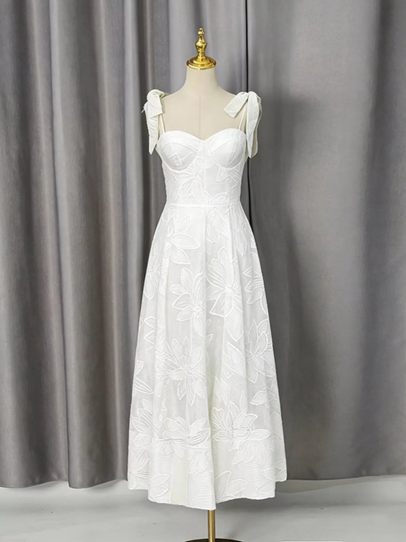Sweetheart Neck Tie-Strap Dress