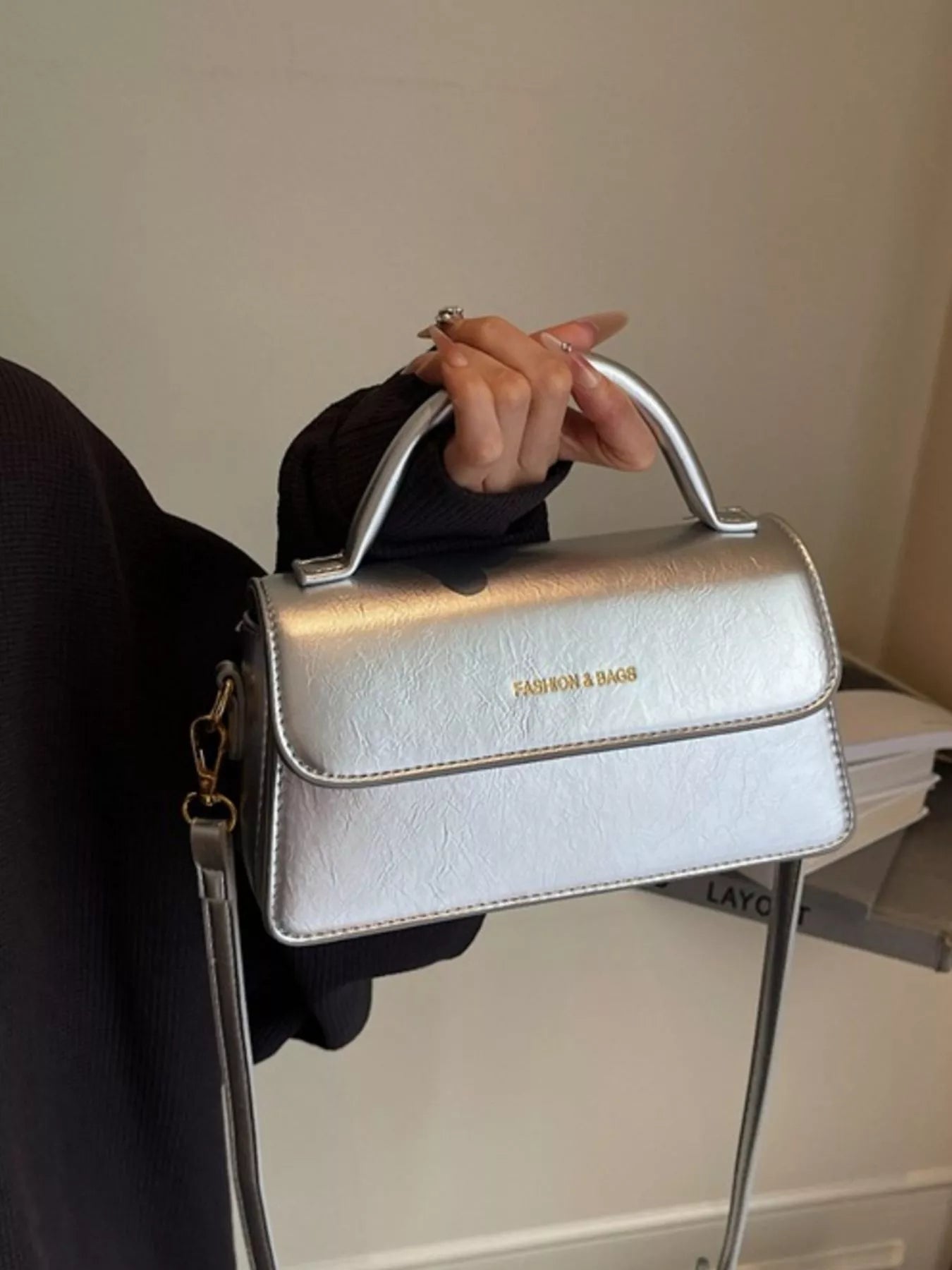 Top Handle Flap Crossbody Bag