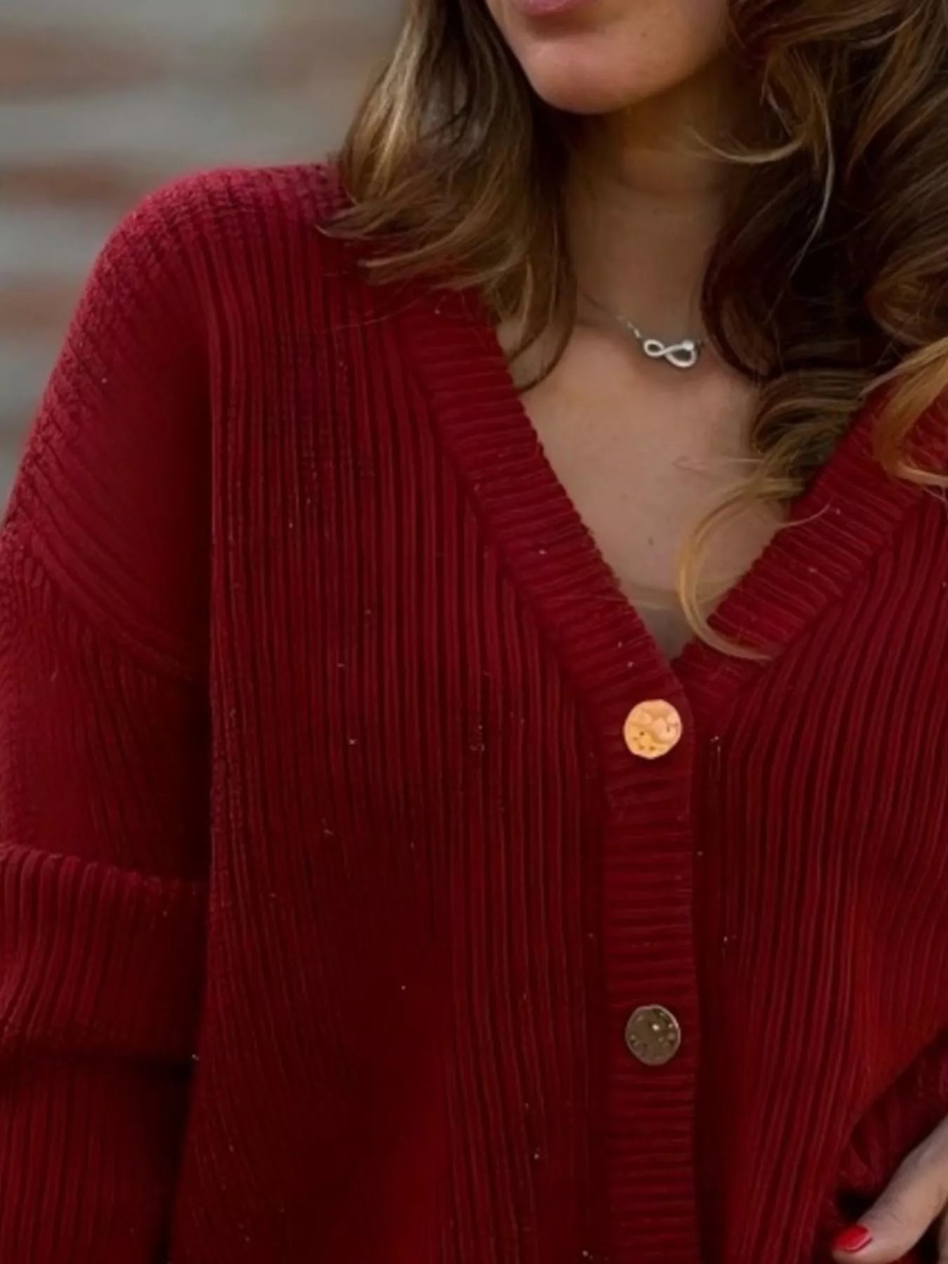 Full Size V-Neck Button-Up Cardigan Plus Size