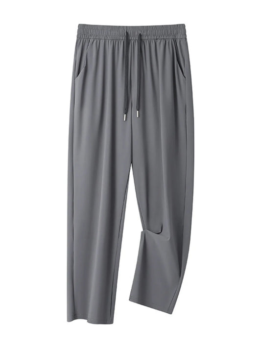 Men's Plus Size Casual Drawstring Wide-Leg Pants