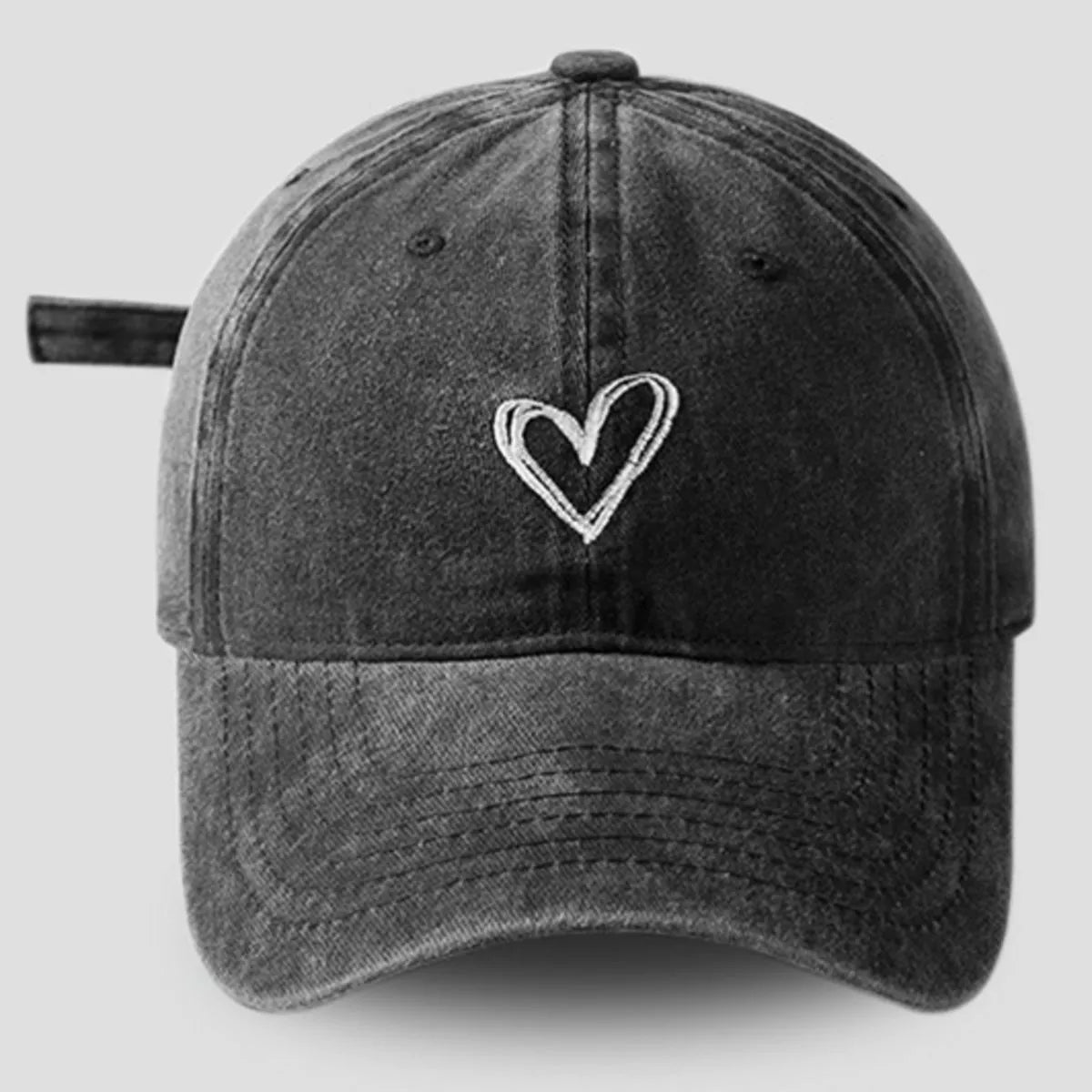 Embroidered Heart Baseball Cap