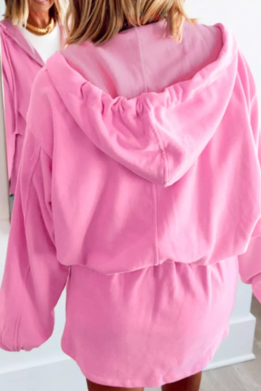 Zip-up One Piece Long Sleeve Hoodie