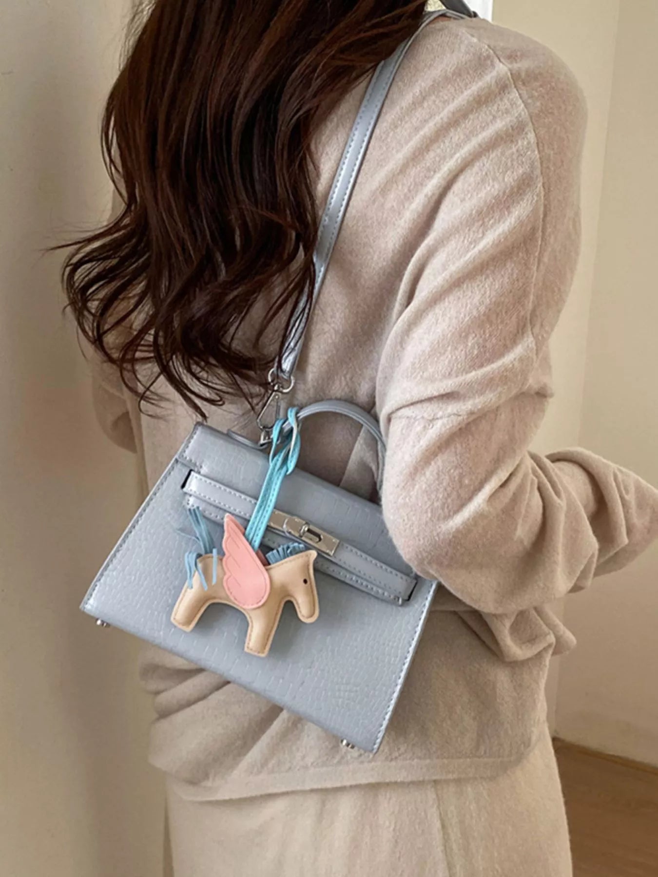 Crocodile Embossed Mini Crossbody Bag