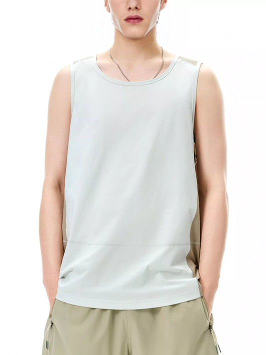 Men's Color Block Round Neck Tank