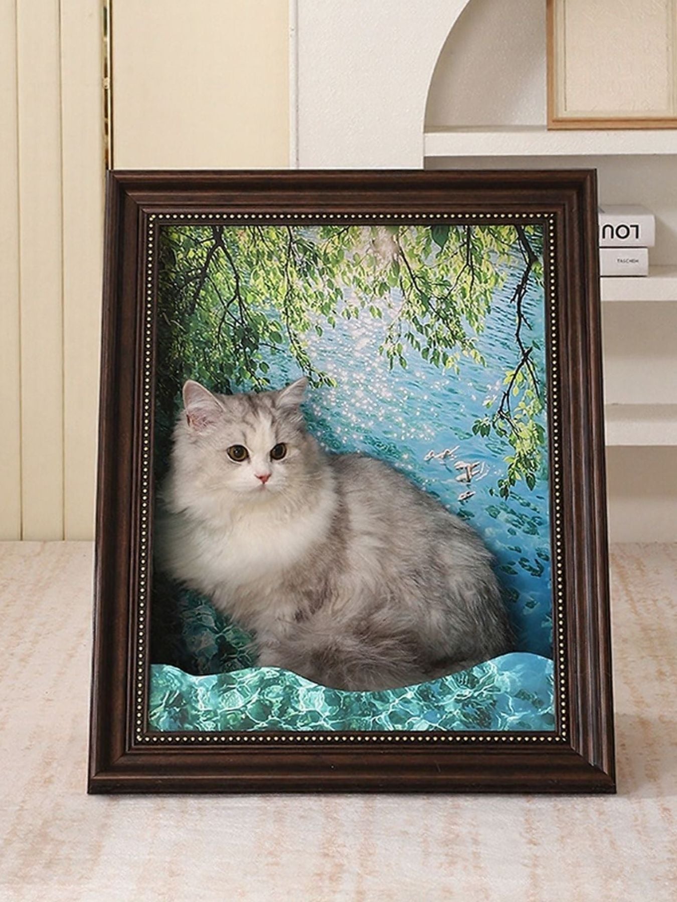 Artistic Framed Cat House