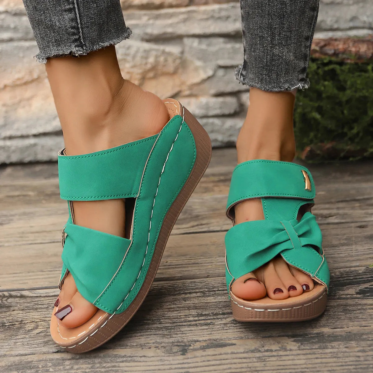 Open Toe Wedge Sandals