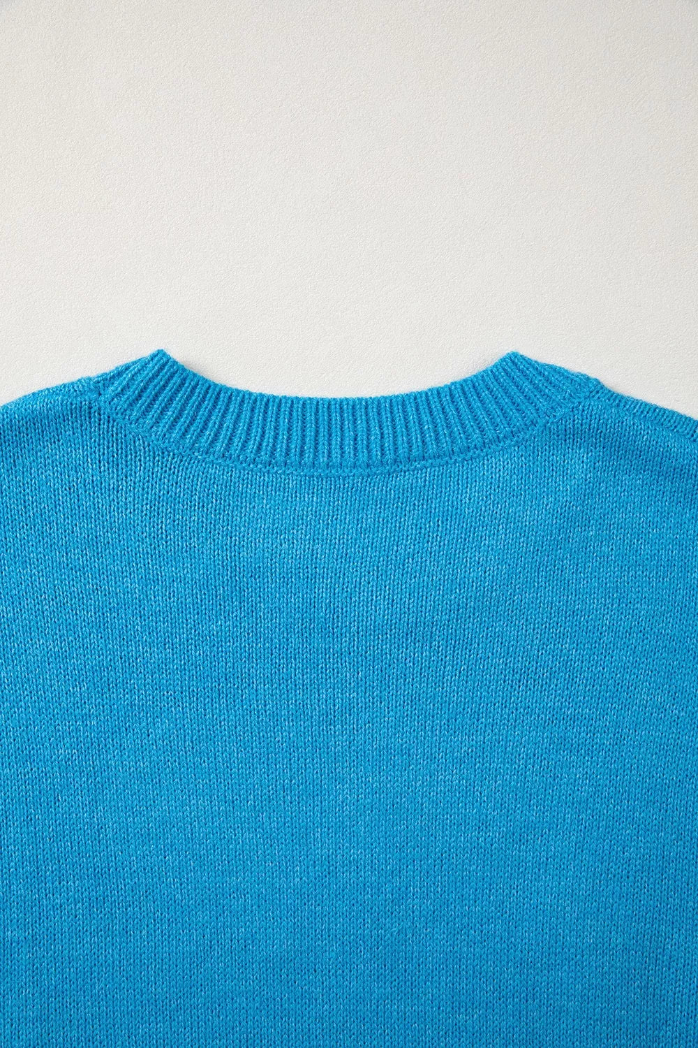 Western Embroidery Drop Shoulder Sweater