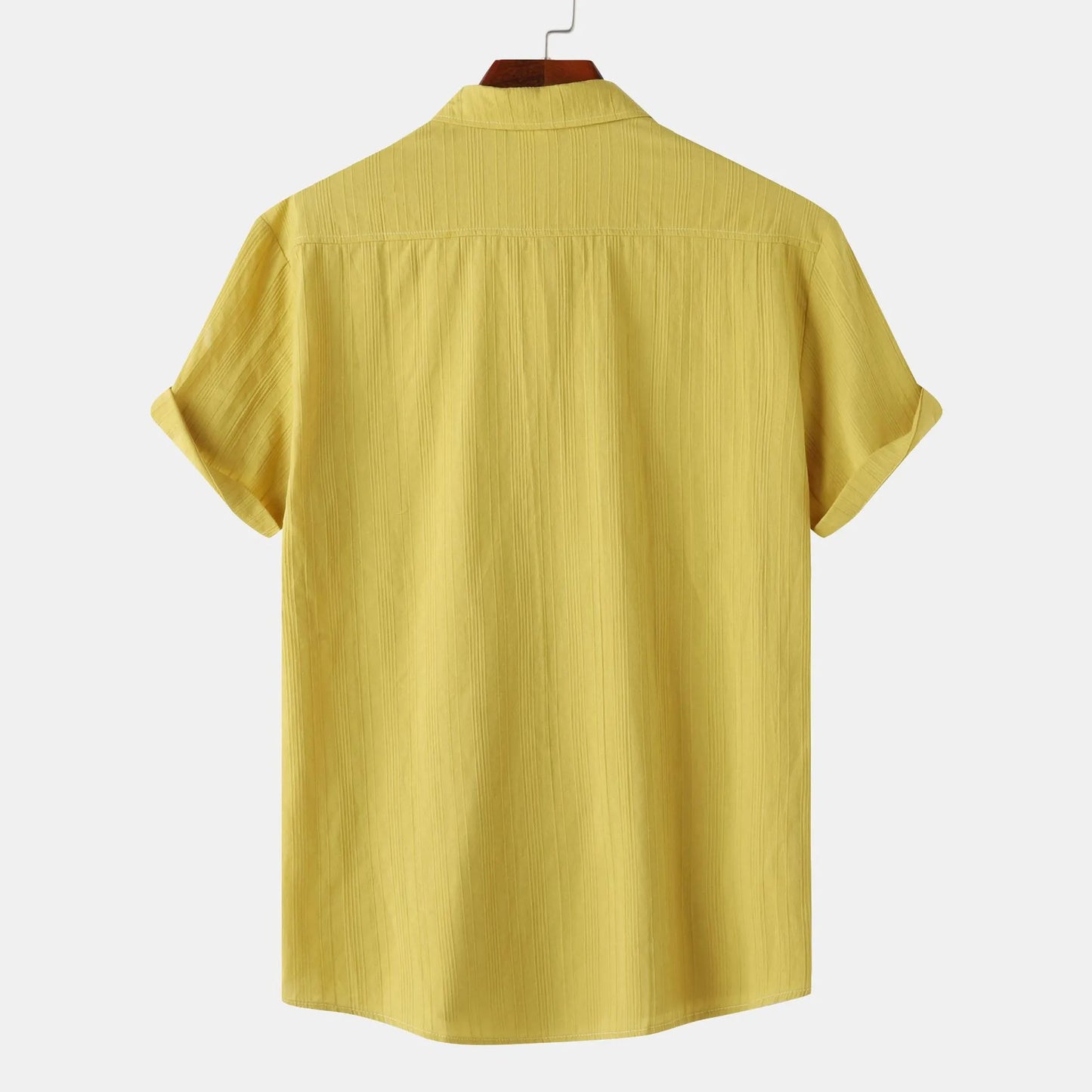 Men's Short Sleeve Button Down Shirt with Chest Pocket