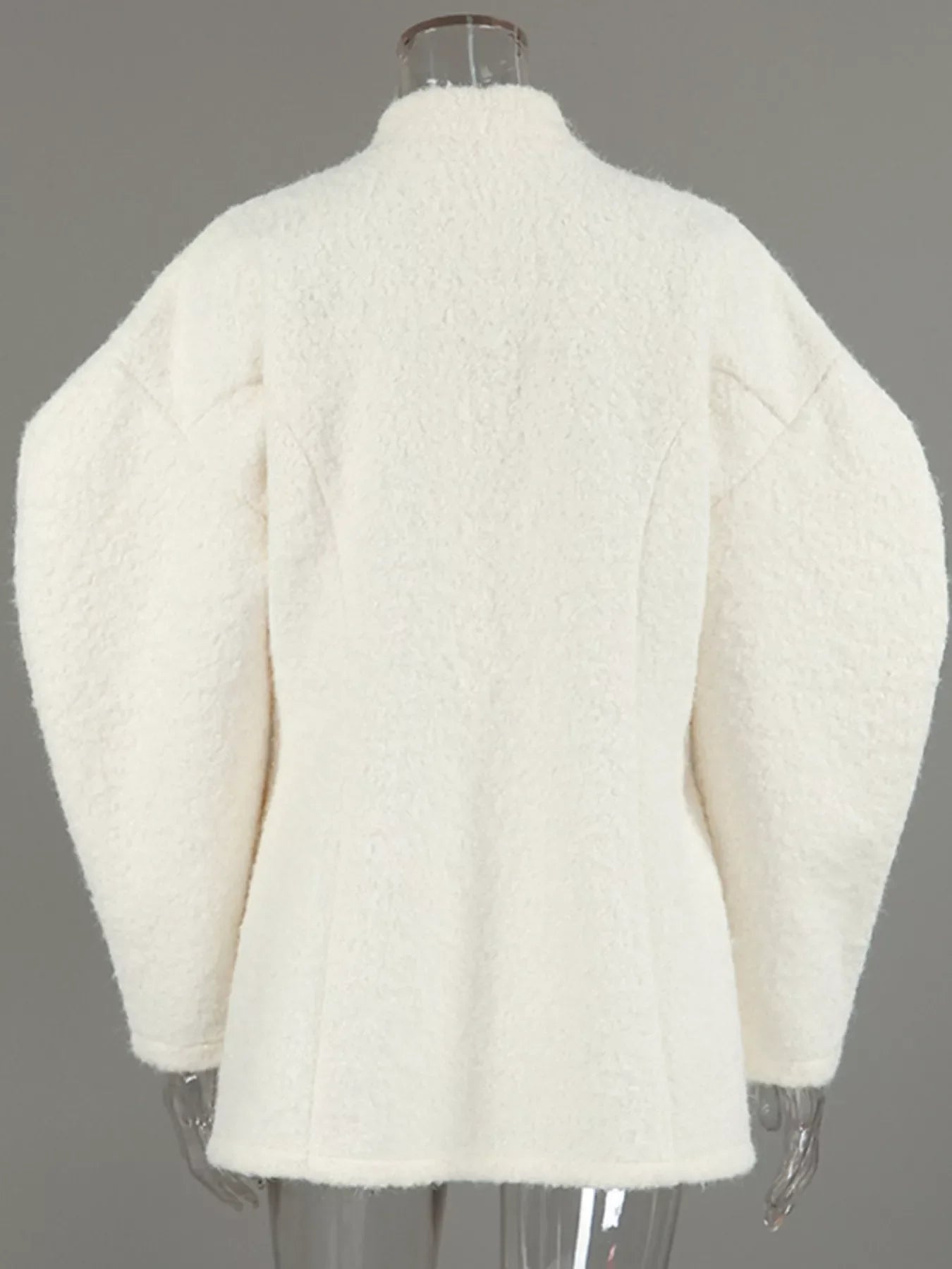 Wool-Blend Leg-of-Mutton Sleeves Outerwear