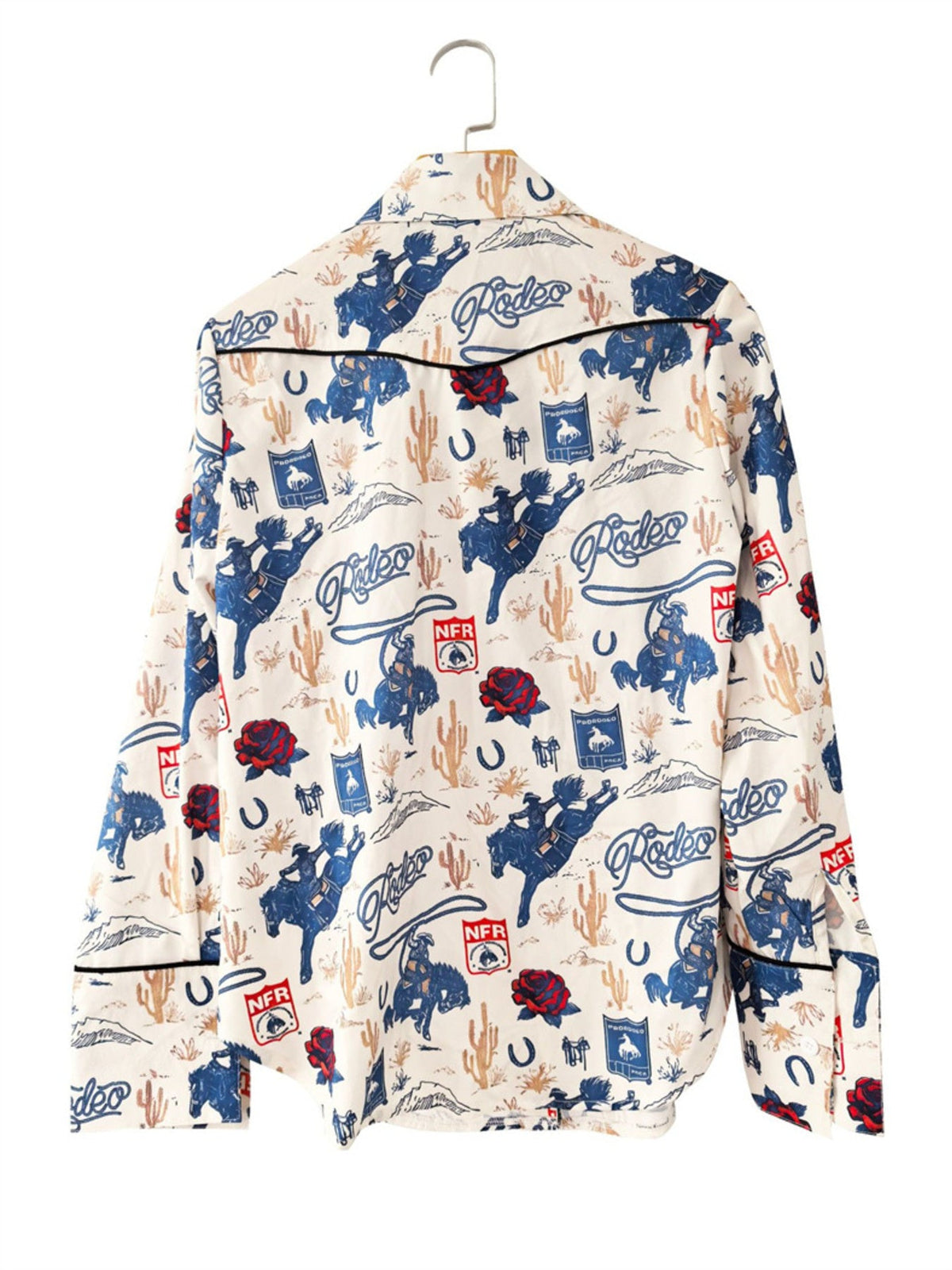 Printed Button Up Long Sleeve Shirt