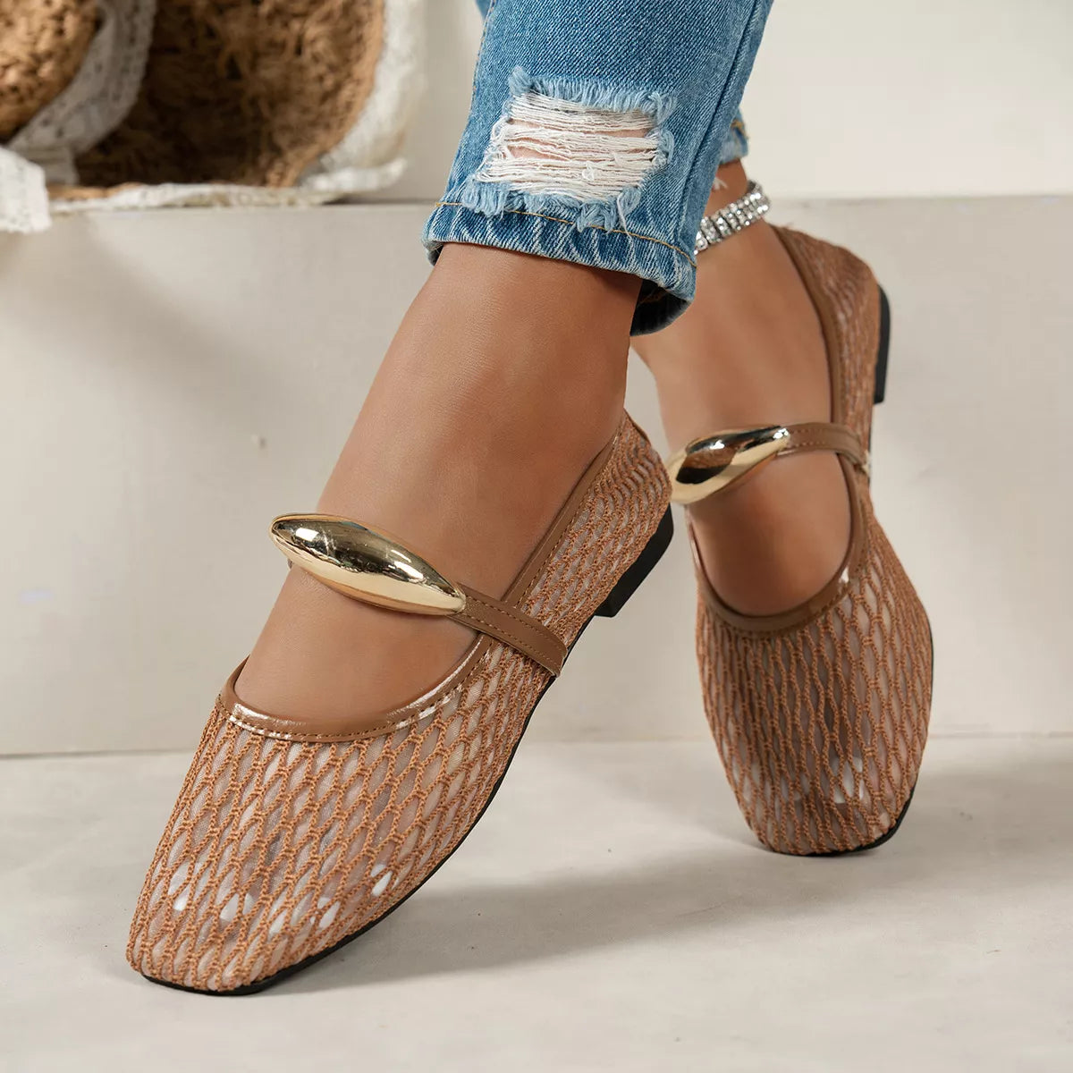 Square Toe Slip-Ons