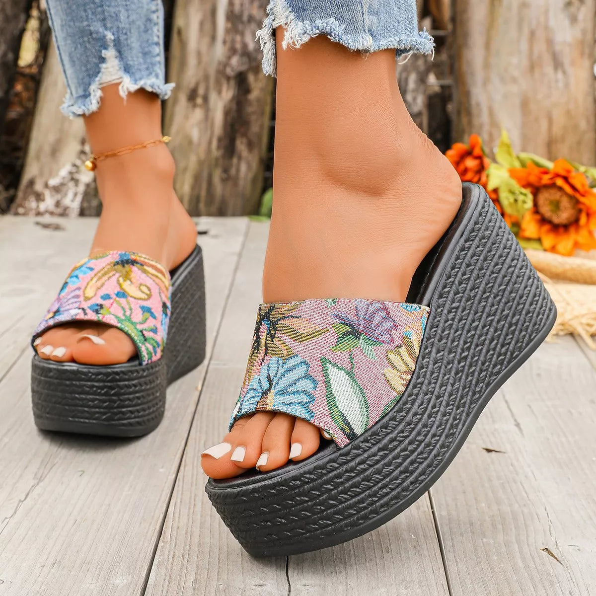 Open Toe Wedge Sandals