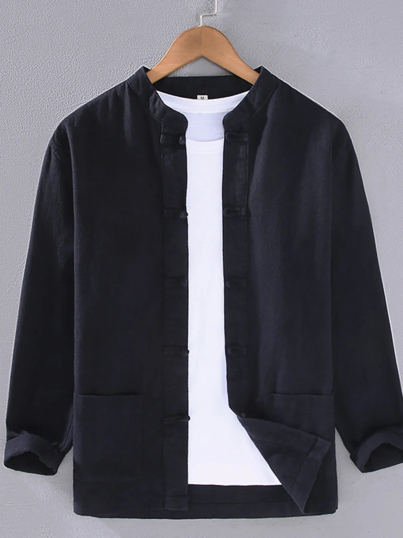Men's Plus Size Button Up Long Sleeve Shirt