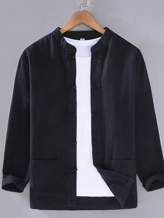 Men's Plus Size Button Up Long Sleeve Shirt
