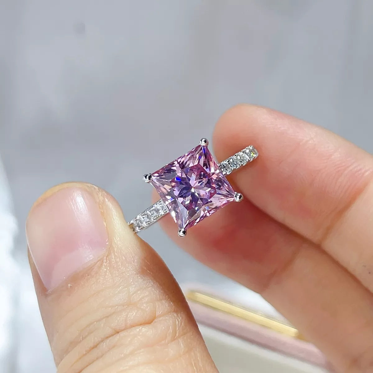 2 Carat 925 Sterling Silver Moissanite Ring